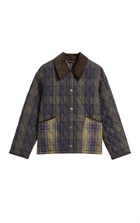 Barbour- Tartan Cropped Liddesdale Quilted Jacket