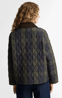 Barbour- Tartan Cropped Liddesdale Quilted Jacket