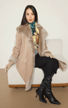 HISO- Raw Edge Shearling Coat - Barrington's