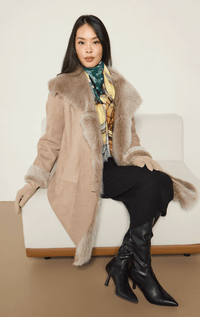 HISO- Raw Edge Shearling Coat - Barrington's