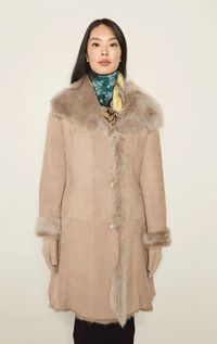 HISO- Raw Edge Shearling Coat - Barrington's