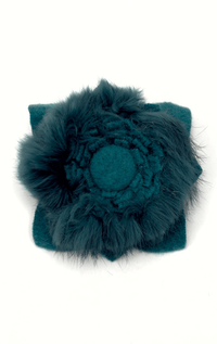 Handmade Recycled Fabric Brooch with Embelishments