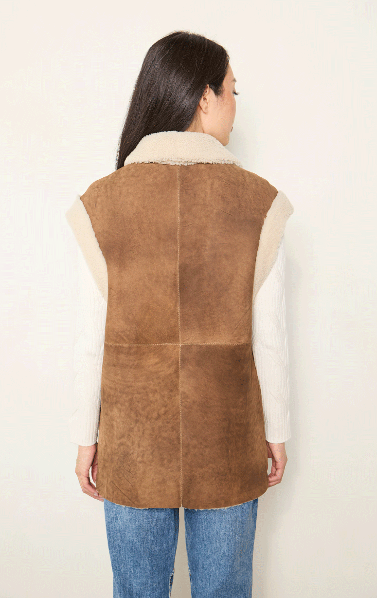 HISO- Reversible Shearling Vest - Barrington's
