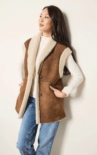 HISO- Reversible Shearling Vest - Barrington's