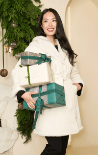 7/8s Reversible Faux Fur Jacket with Belt