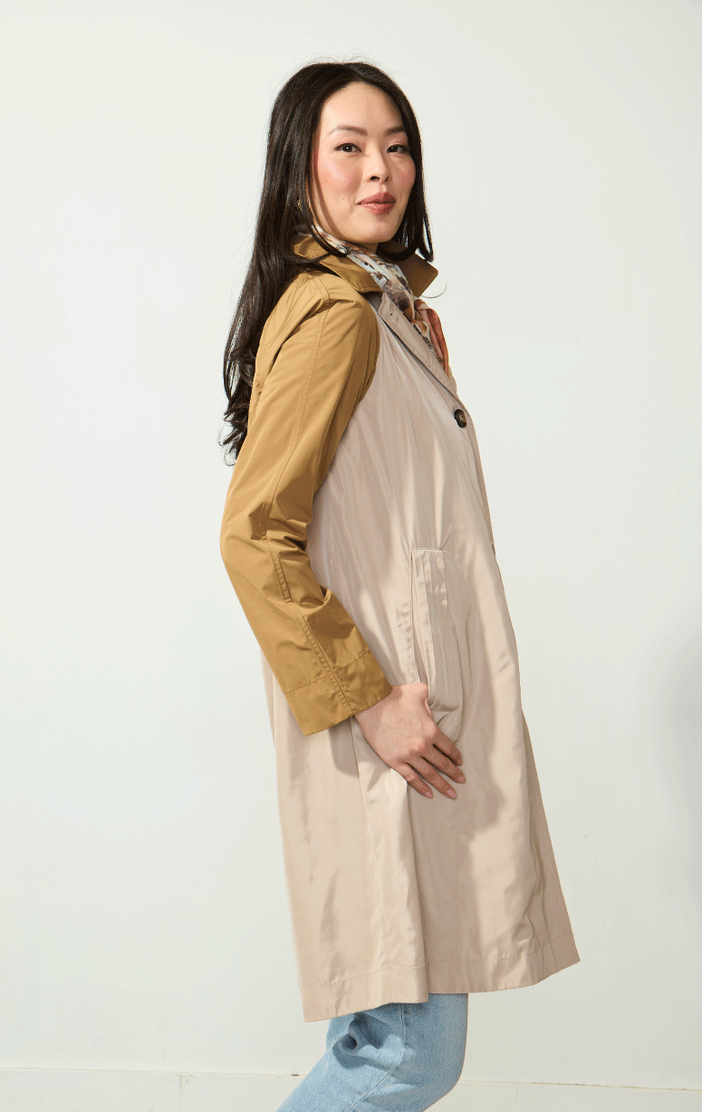 Violanti- Two Tone Lightweight Mac Coat