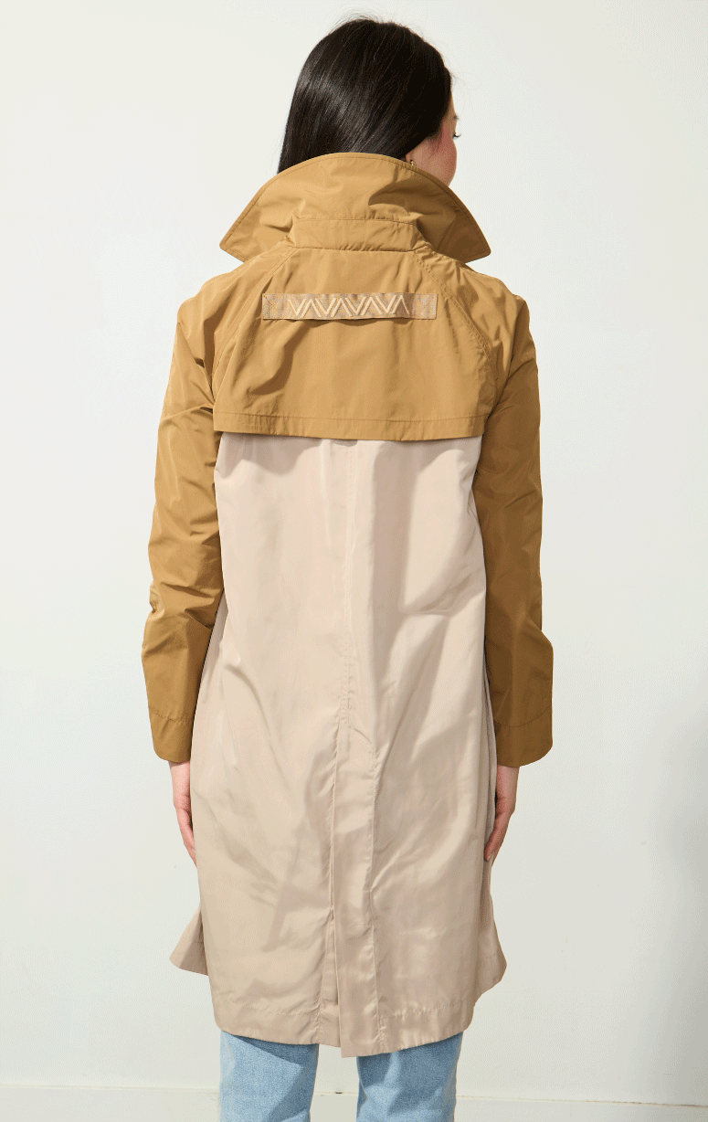 Violanti- Two Tone Lightweight Mac Coat