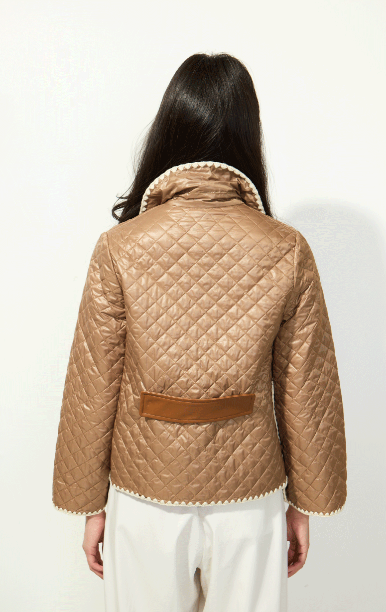 Violanti- Quilted Jacket with Blanket Stitch