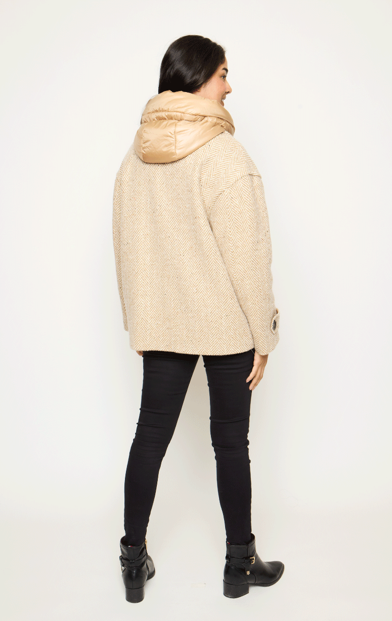Violant- Double Breasted Jacket with Puffer Bibb