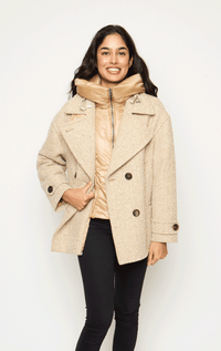 Violant- Double Breasted Jacket with Puffer Bibb – Barrington's Violant- Double Breasted Jacket with Puffer Bibb – Barrington's