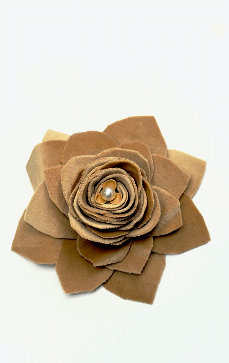 Handmade Recycled Fabric Brooch