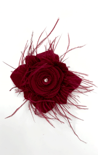 Handmade Recycled Fabric Brooch with Embelishments