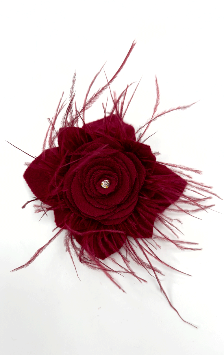 Handmade Recycled Fabric Brooch with Embelishments
