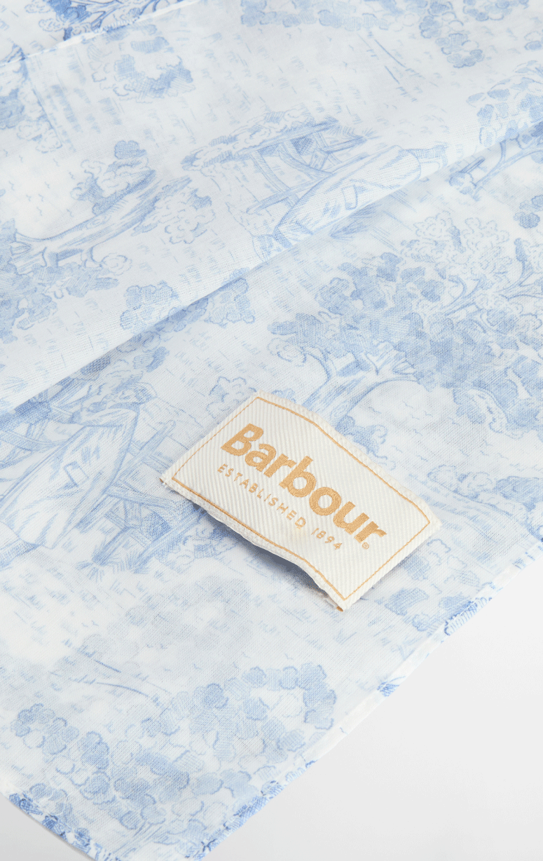 Barbour- Vintage Print Cotton Scarf - Barrington's