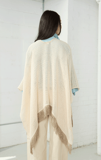 Gaynor- Knit Wrap with Fringe