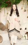 White & Warren- Cashmere Fringed Poncho