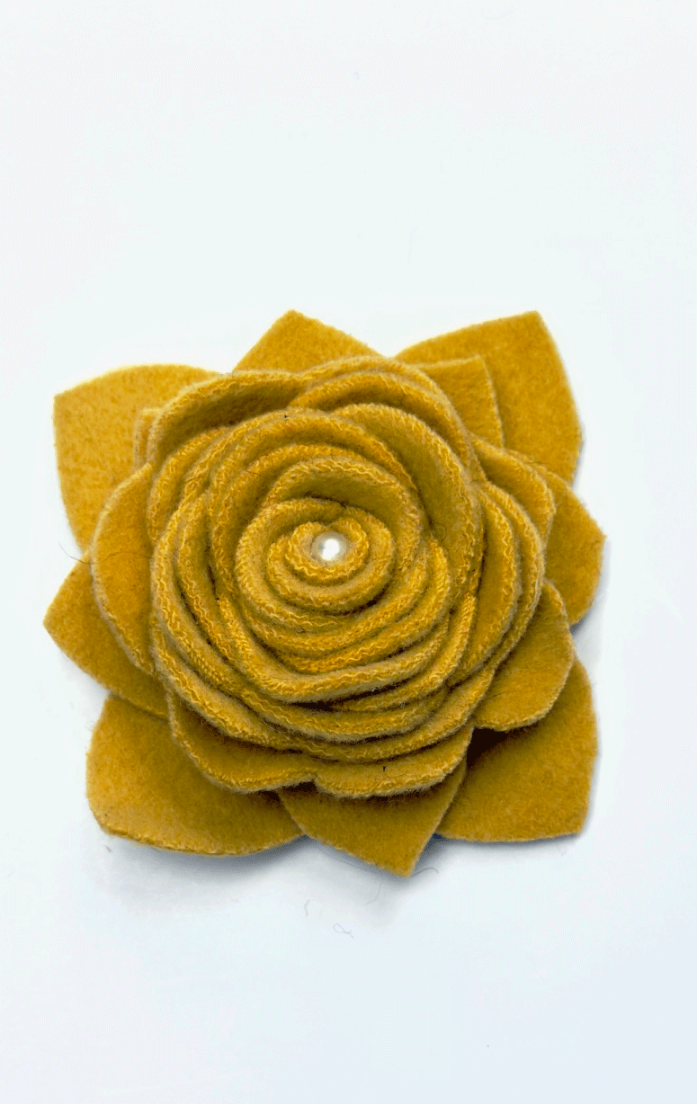 Handmade Recycled Fabric Brooch